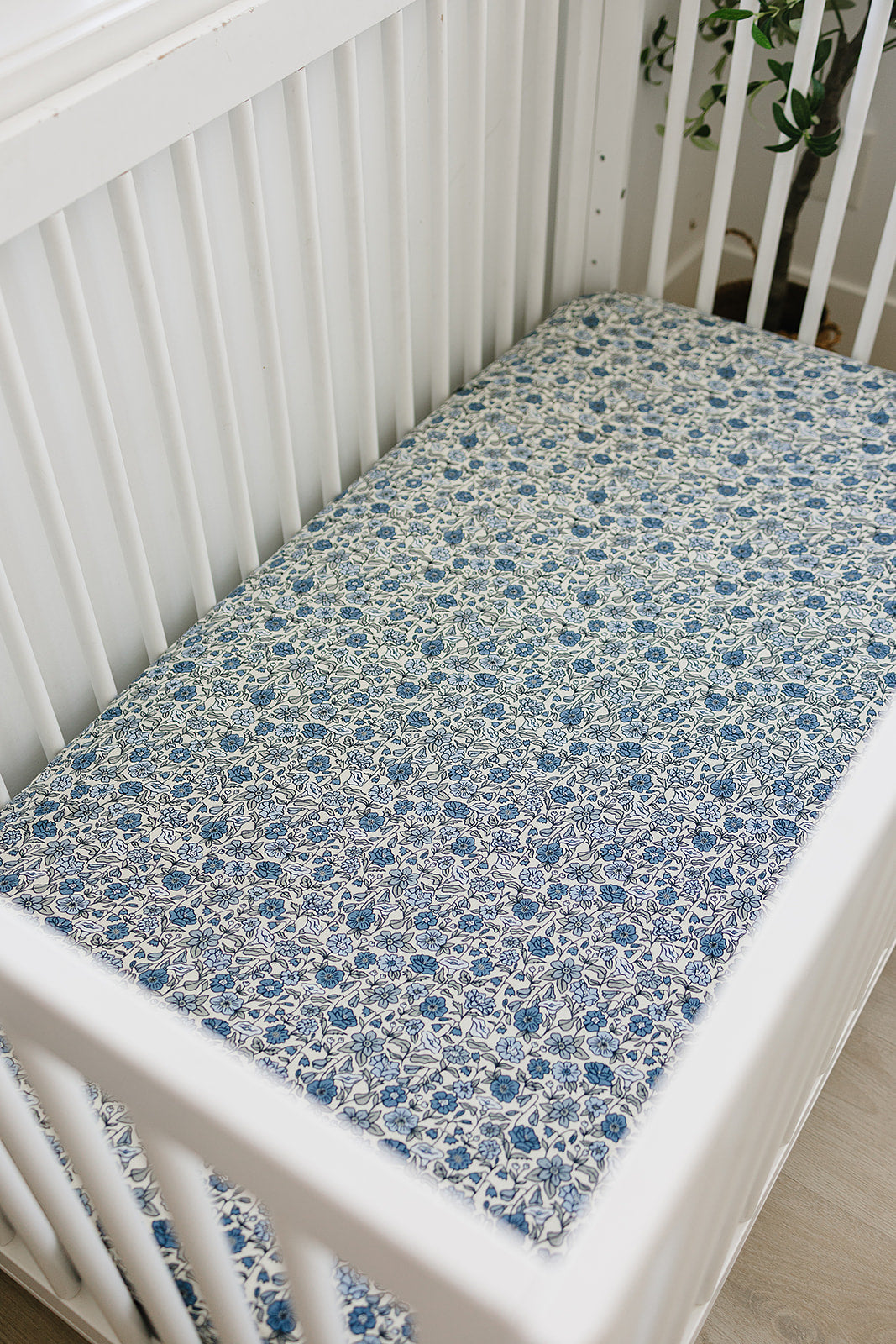 Bluebell Pointelle Bamboo Stretch Crib Sheet