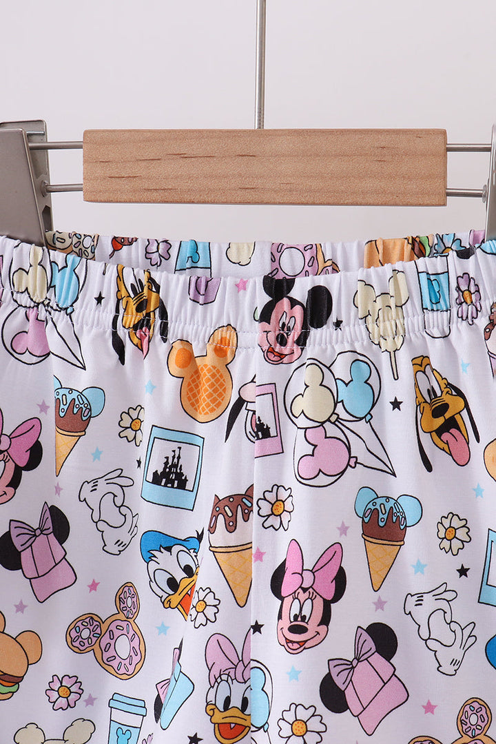 Character Print Bamboo Pajama Set