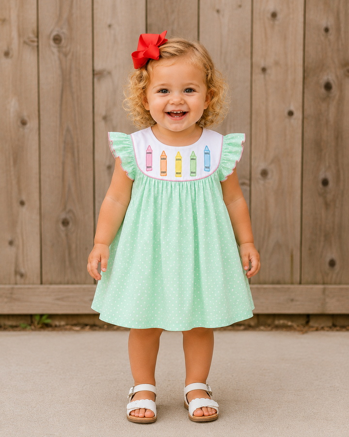 Young girl standing in front of wooden fence.