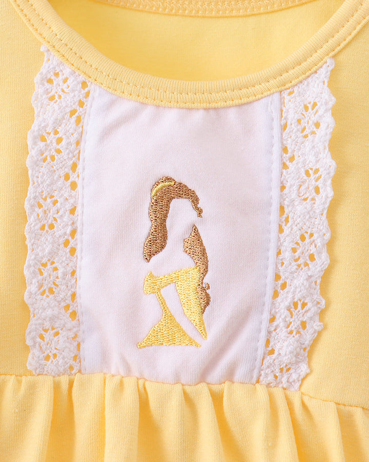 Yellow character girls dress