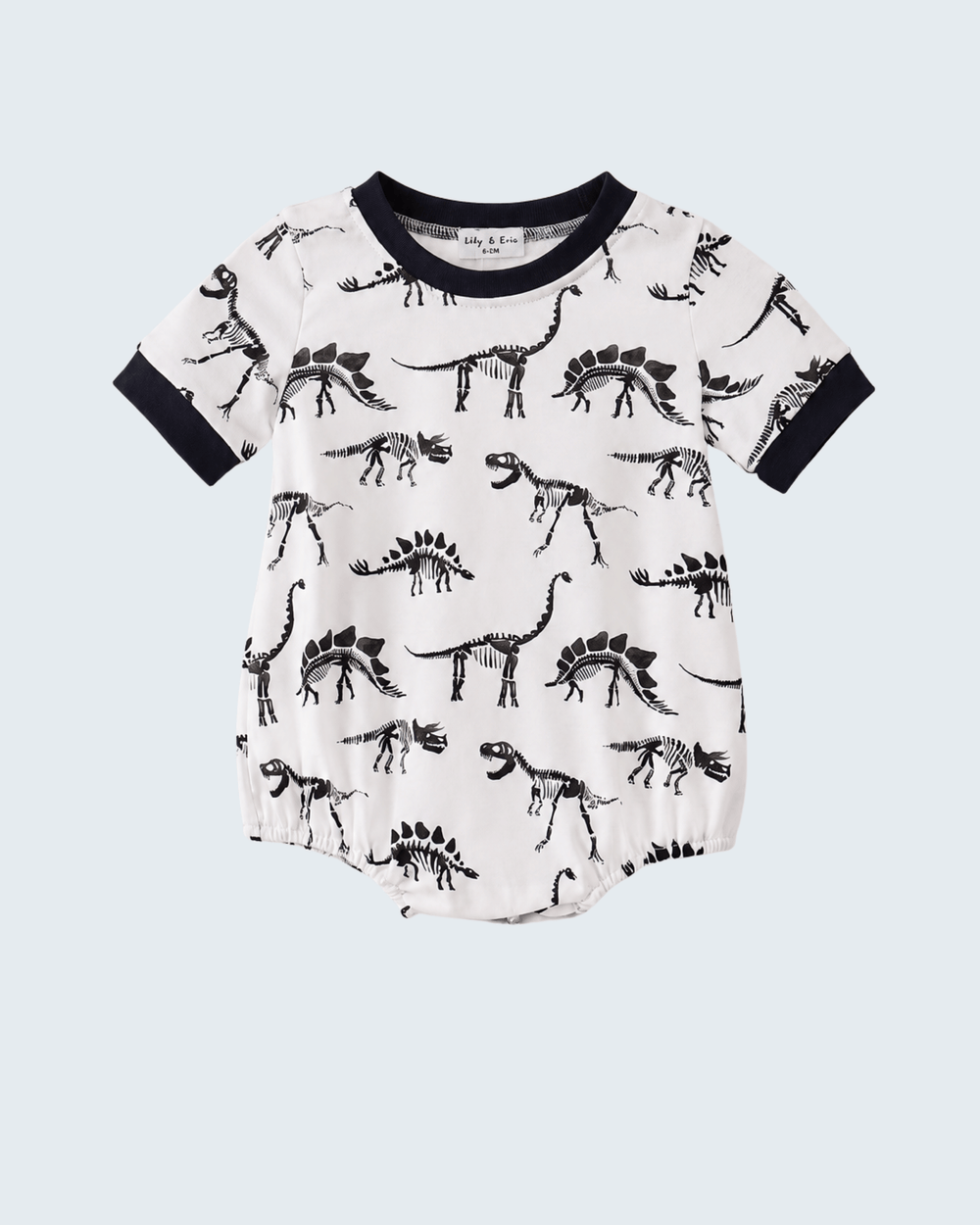 Children's bubble with dinosaur pattern on a white background
