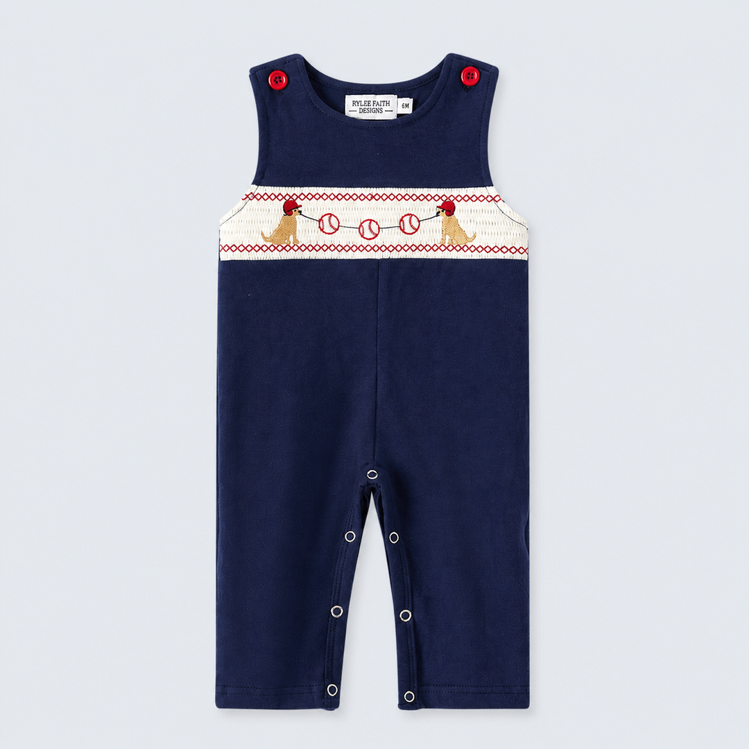 Baby boy baseball romper