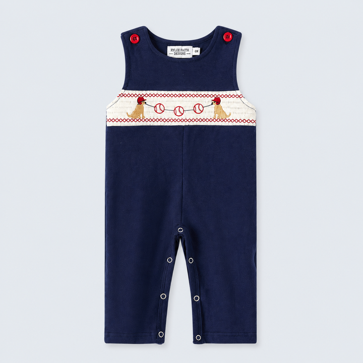 Baby boy baseball romper