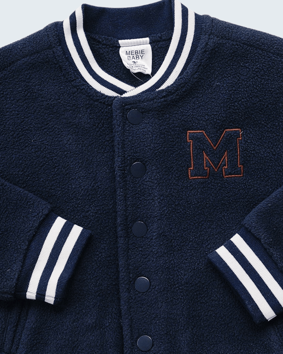 Navy Varsity Teddy Jacket