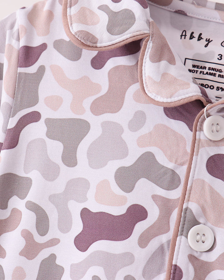 Neutral Camouflage Bamboo Pajama Set