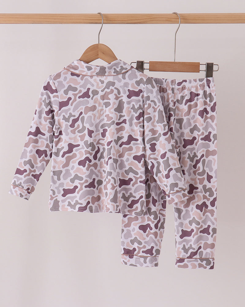 Neutral Camouflage Bamboo Pajama Set