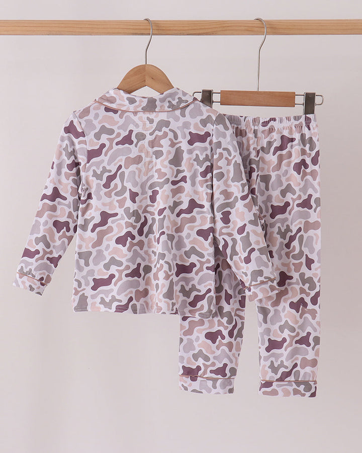Neutral Camouflage Bamboo Pajama Set