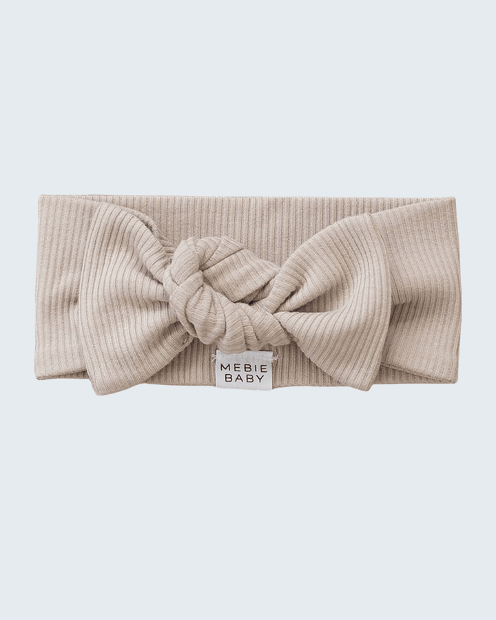 Oatmeal Organic Cotton Ribbed Head Wrap