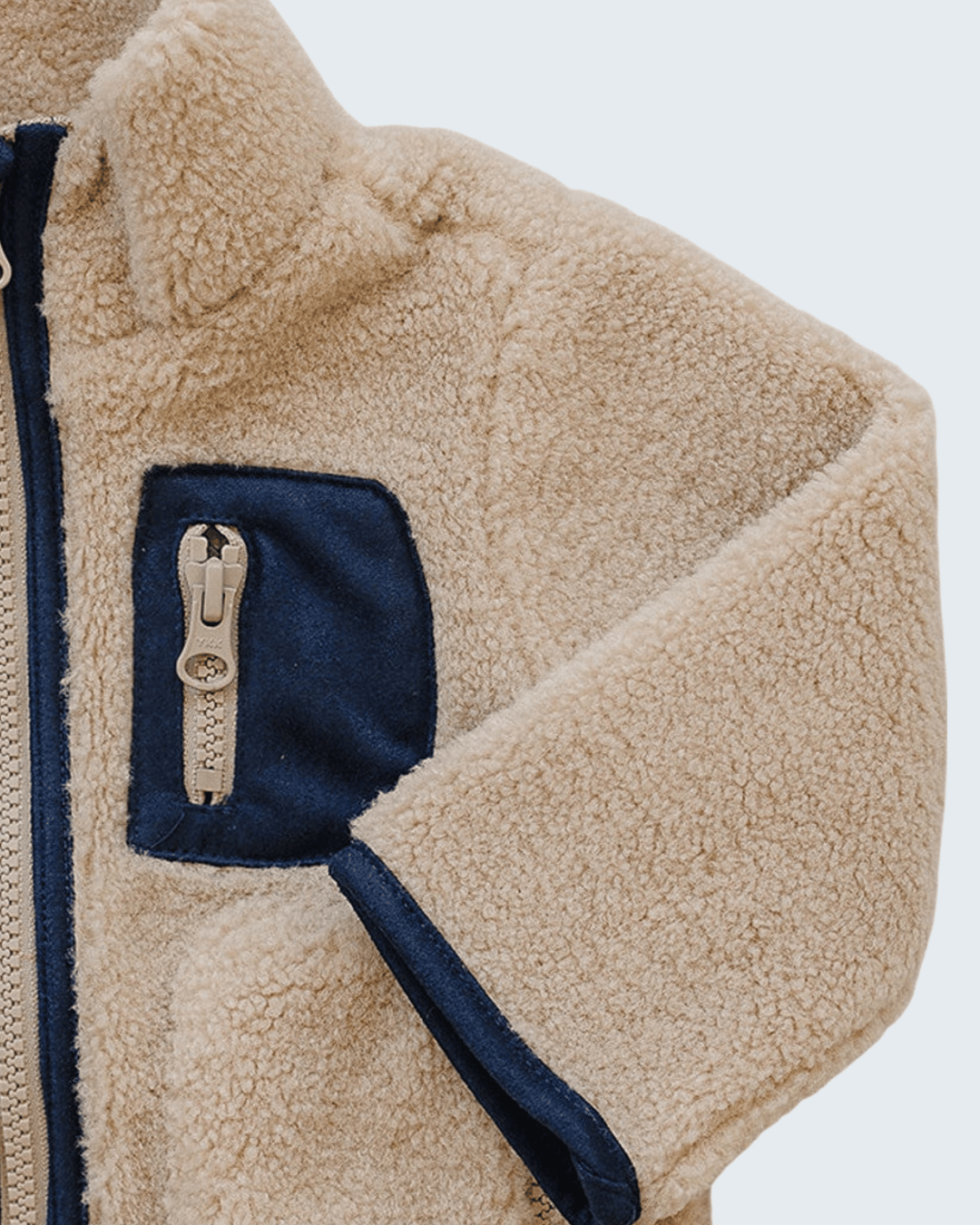 Oatmeal Sherpa Zip-Up Jacket