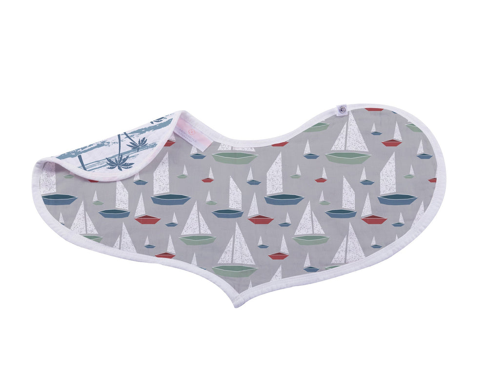 Ocean Tides Bamboo Heart Bib 2 Pack