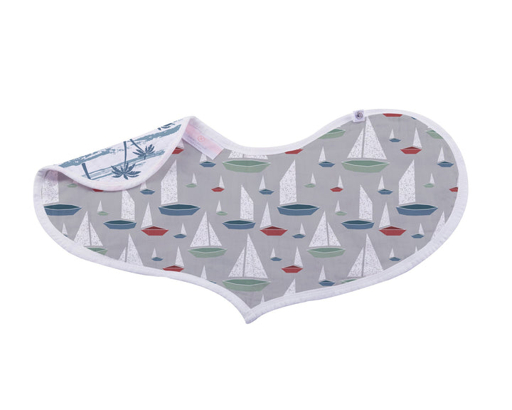 Ocean Tides Bamboo Heart Bib 2 Pack