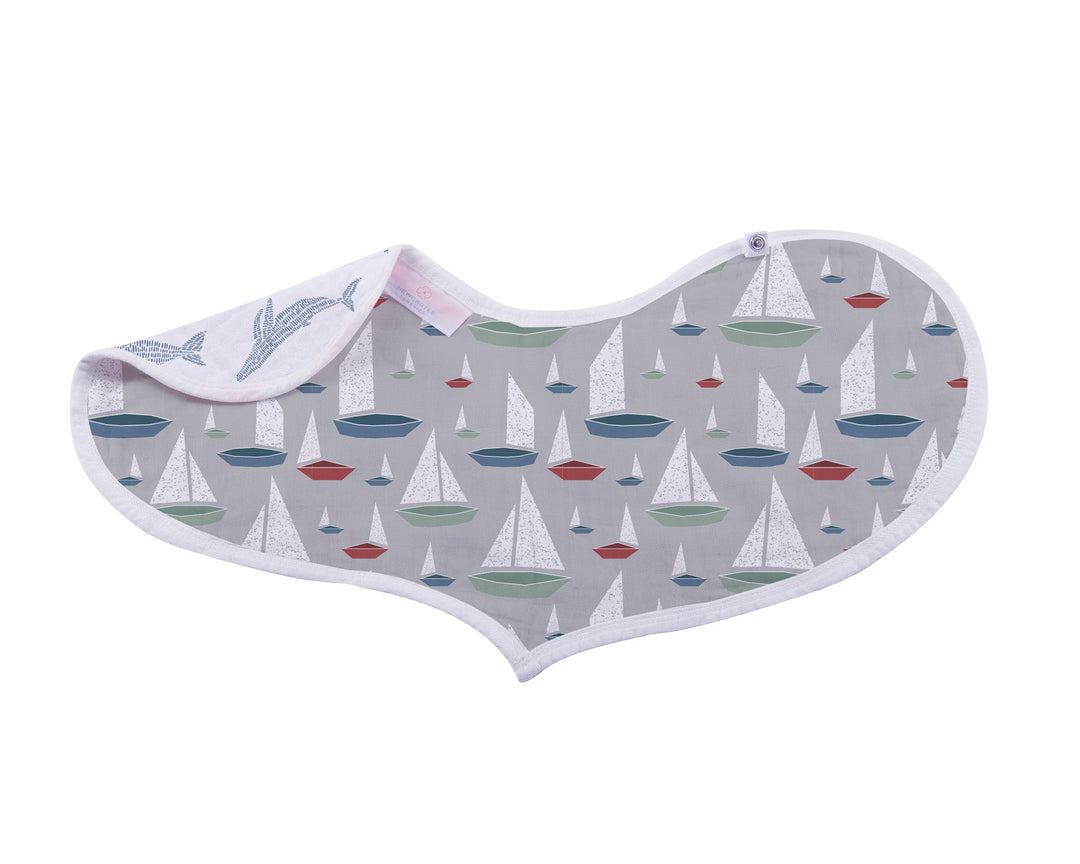 Ocean Tides Bamboo Heart Bib 2 Pack