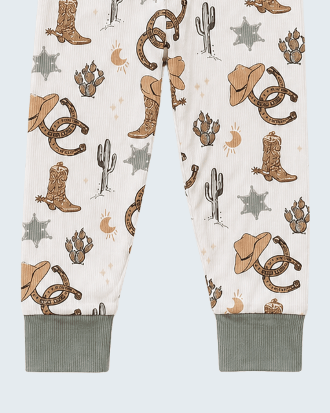 Outlaw Cowboy Ribbed Bamboo Pajamas Set