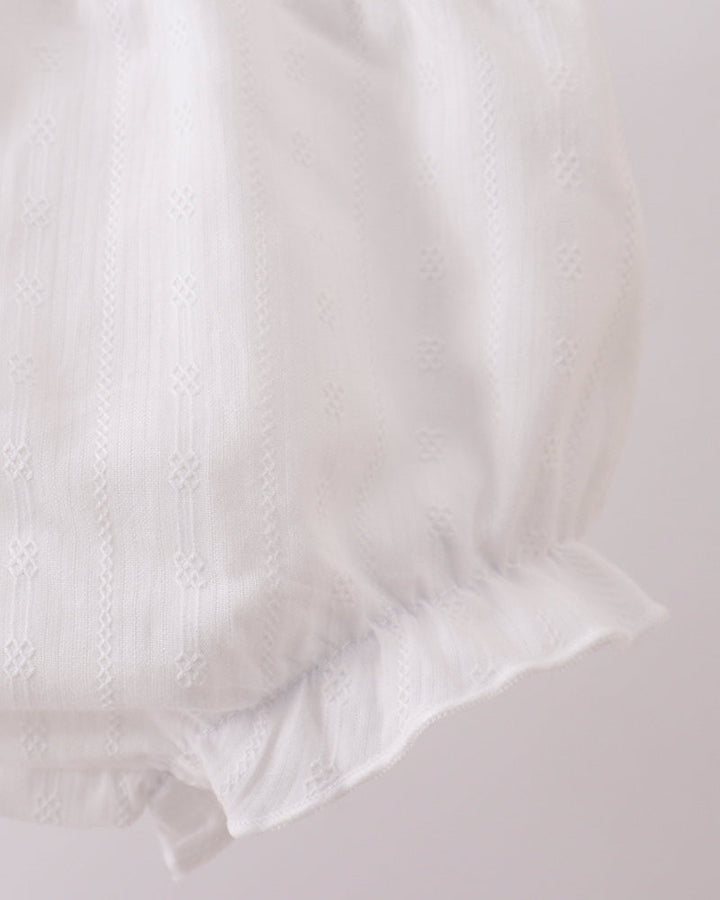 Close up image of white bloomers