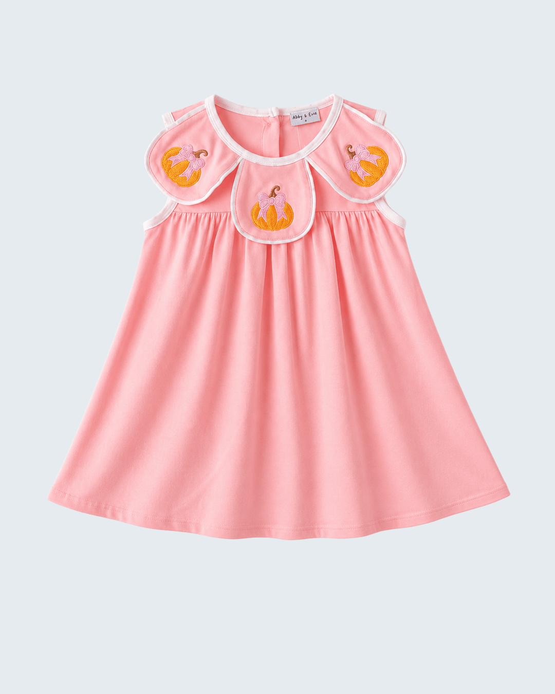 Pink Pumpkin Embroidered Dress