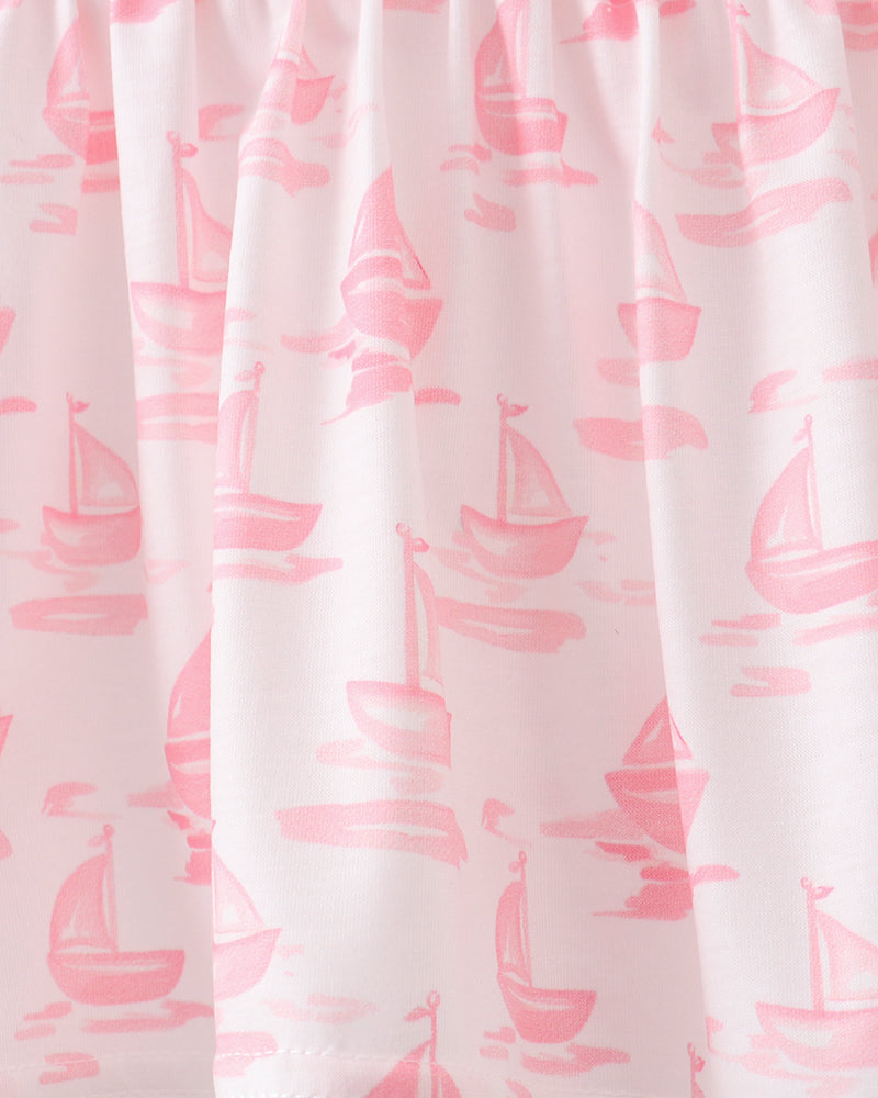 Pink sailboat pattern