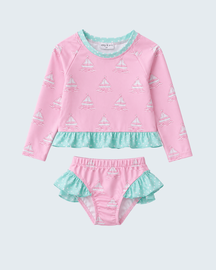 Pink and green children&