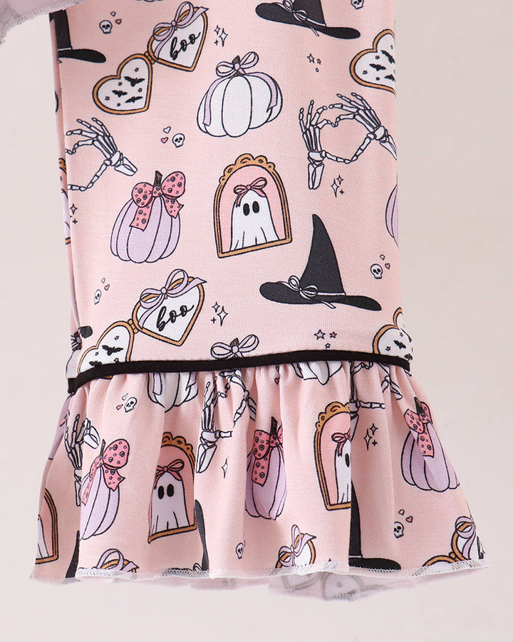 A close-up of a pink children&
