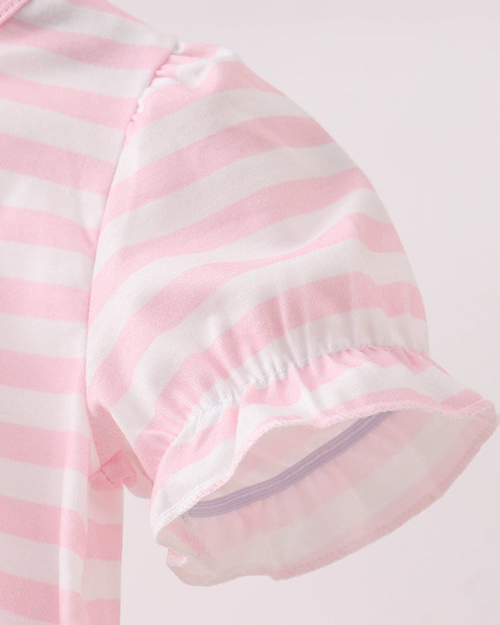 Pink striped sleeve