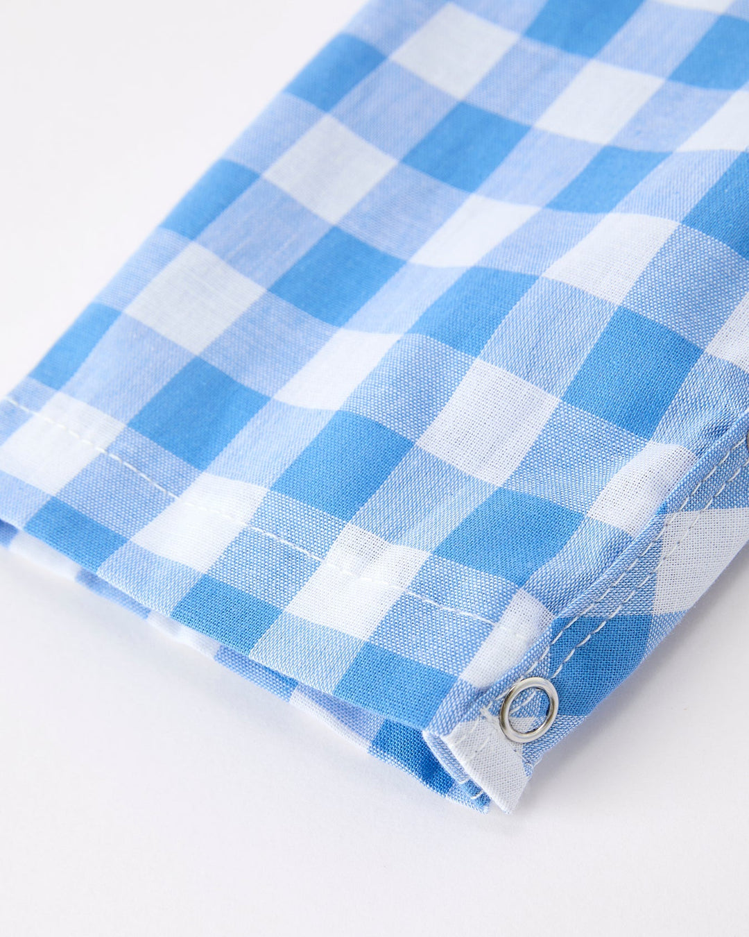 Blue checker fabric