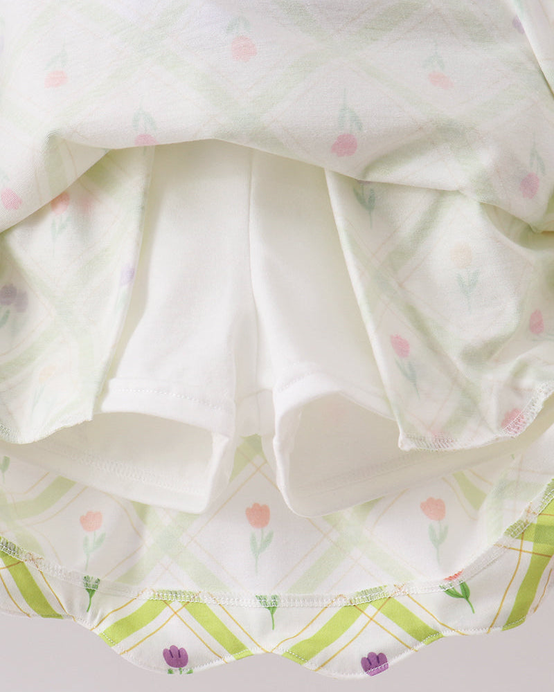 White fabric with colorful patterns on a white background