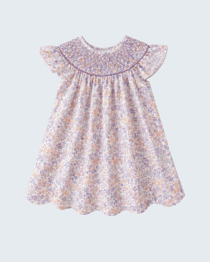 Floral dress on a light gray background