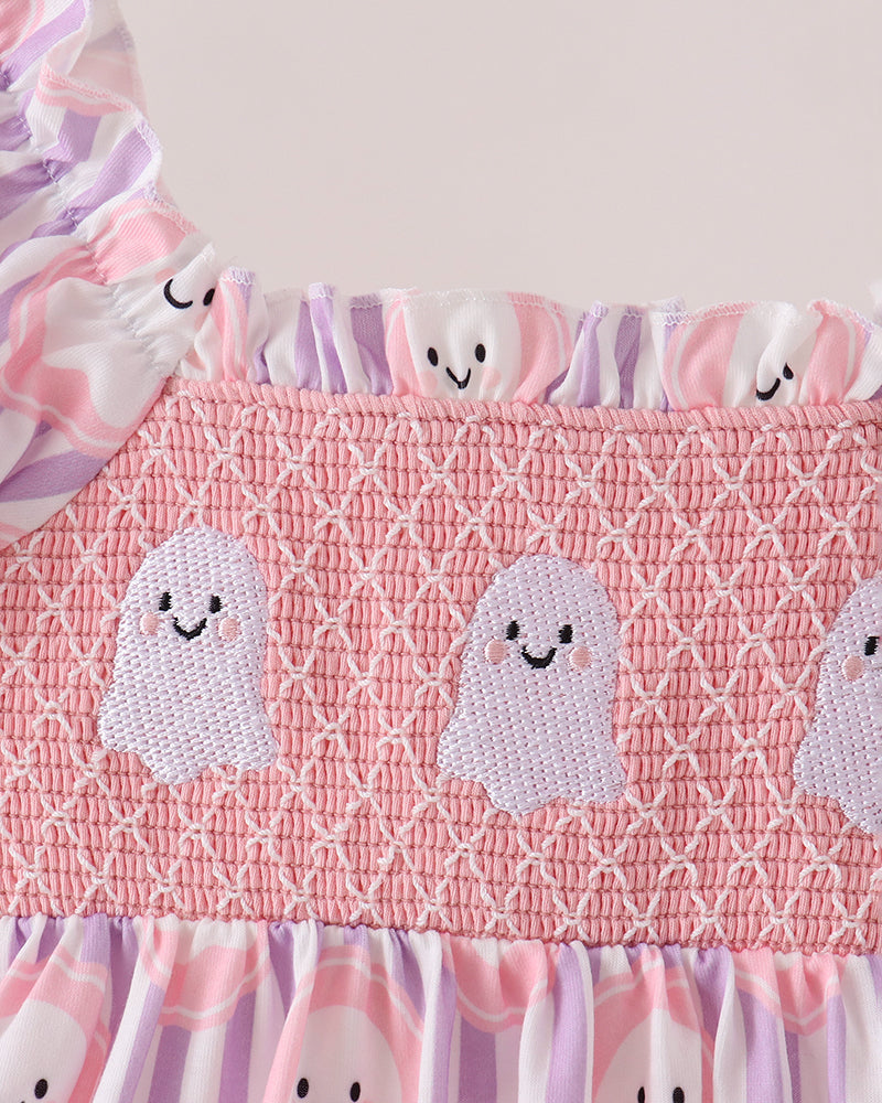 A close-up of a pink and lavender children&