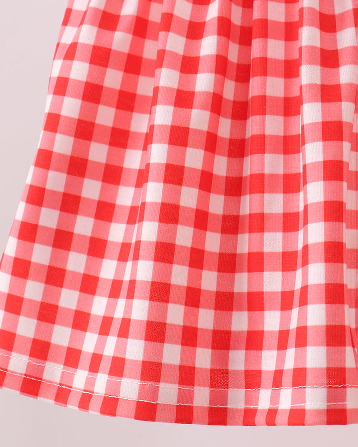 Red plaid fabric