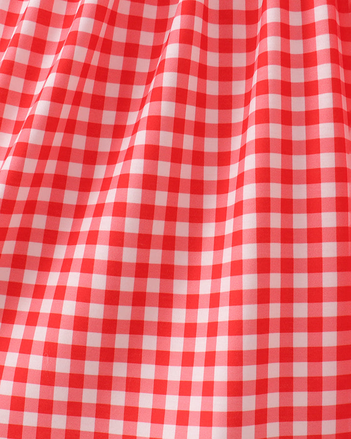 Red gingham fabric