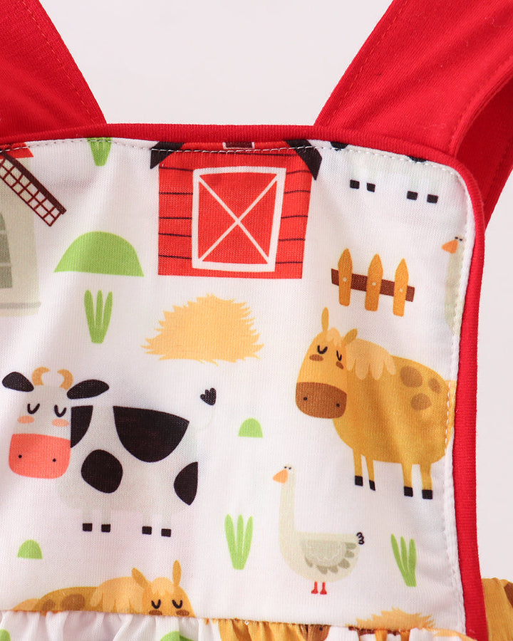 Farm printed romper