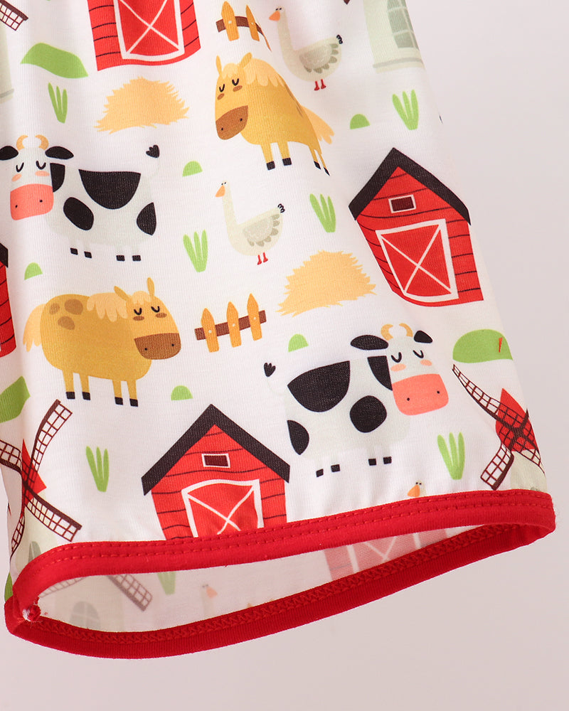 Farm print shorts for boys