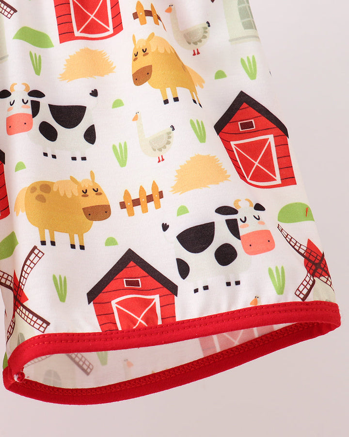 Farm print shorts for boys