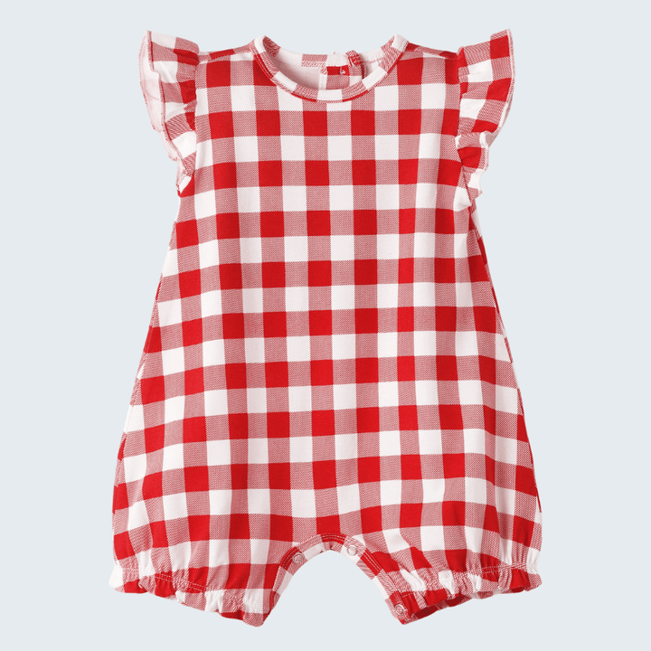 Picnic Plaid Soft Bamboo Shorty Romper