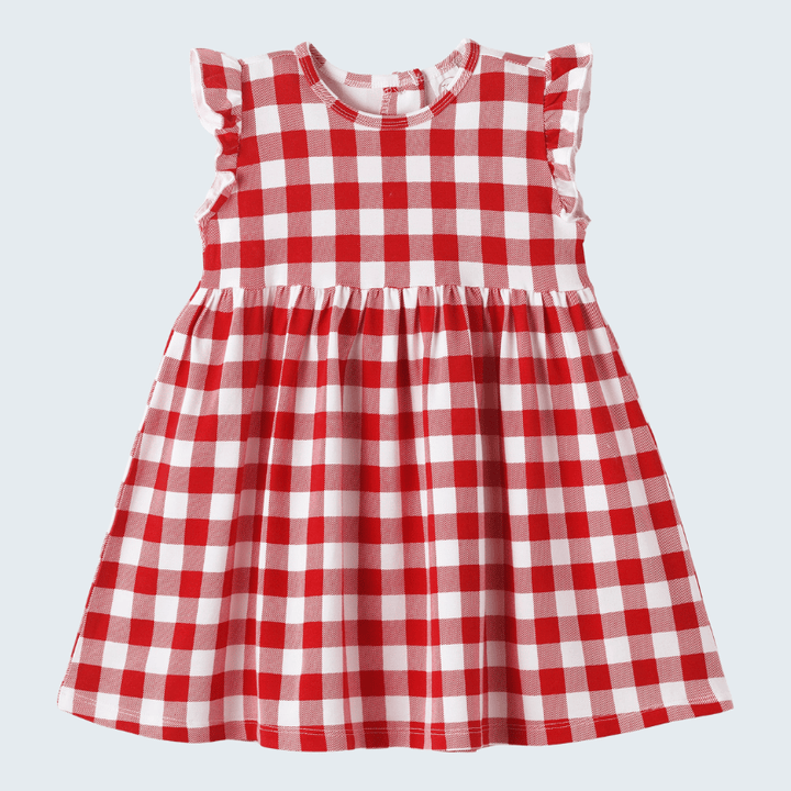 Picnic Plaid Soft Bamboo Flutter Dress