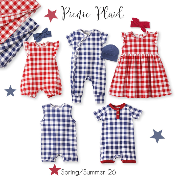 Picnic Plaid Soft Bamboo Flutter Dress