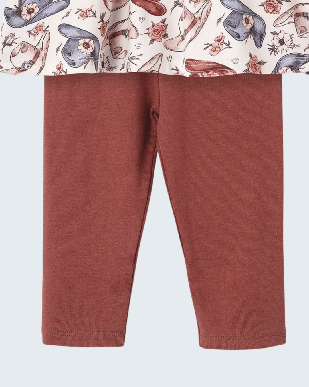Bamboo cowgirl leggings in rust with smooth jersey knit