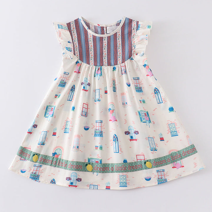 Platinum Balcony Ruffle Dress