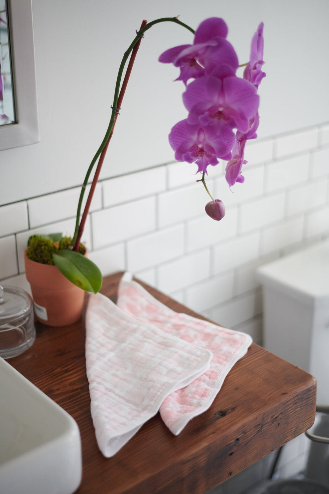 Pop of Pink Washcloth set 3 Pack