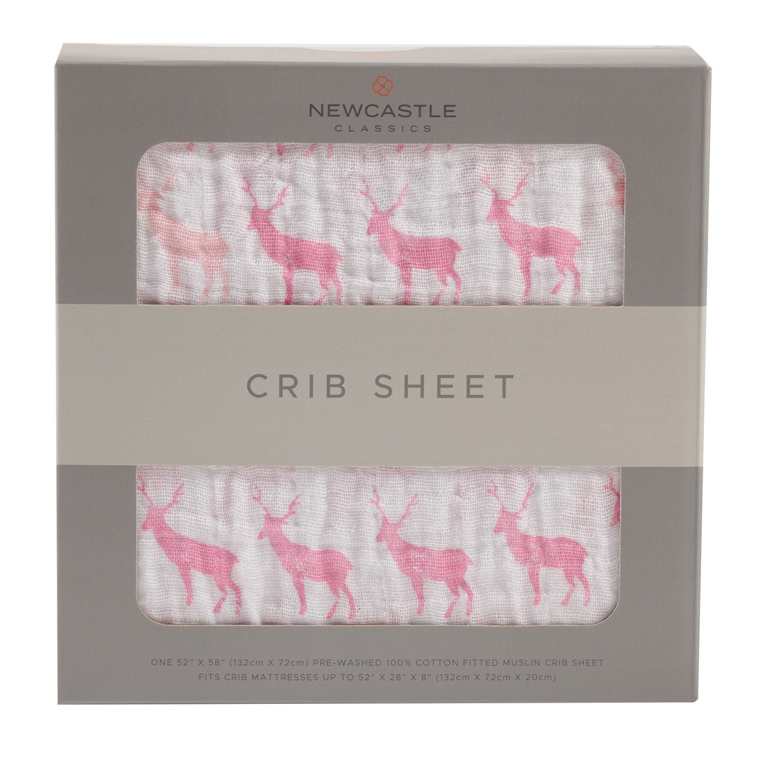 Deer Cotton Muslin Crib Sheet