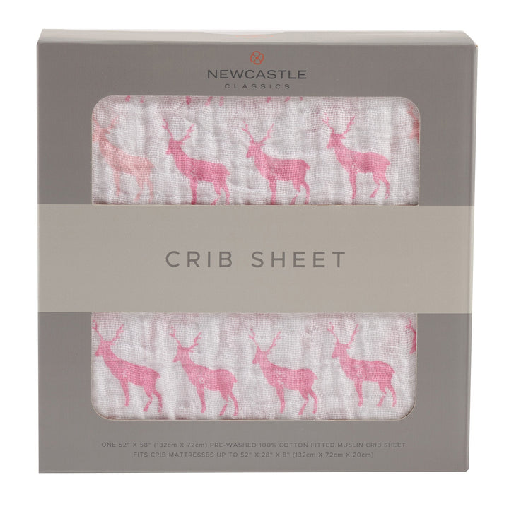 Deer Cotton Muslin Crib Sheet
