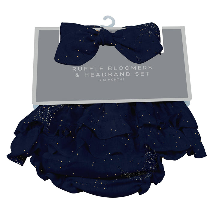 Midnight Moon Bamboo Bloomers Headband Set