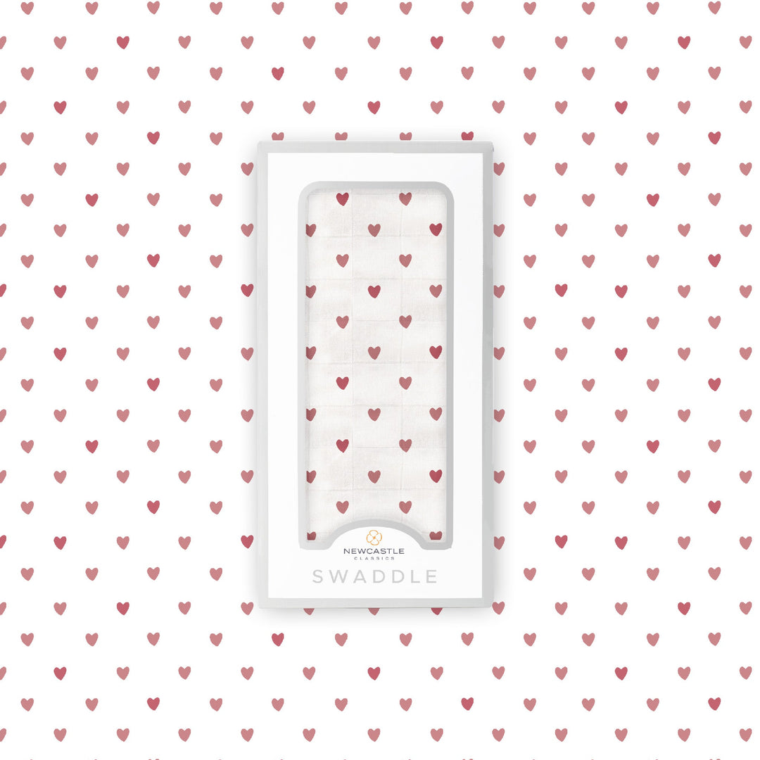 Two Hearts Bamboo Swaddle