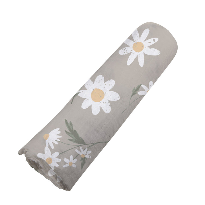 Daisy Print Bamboo Swaddle