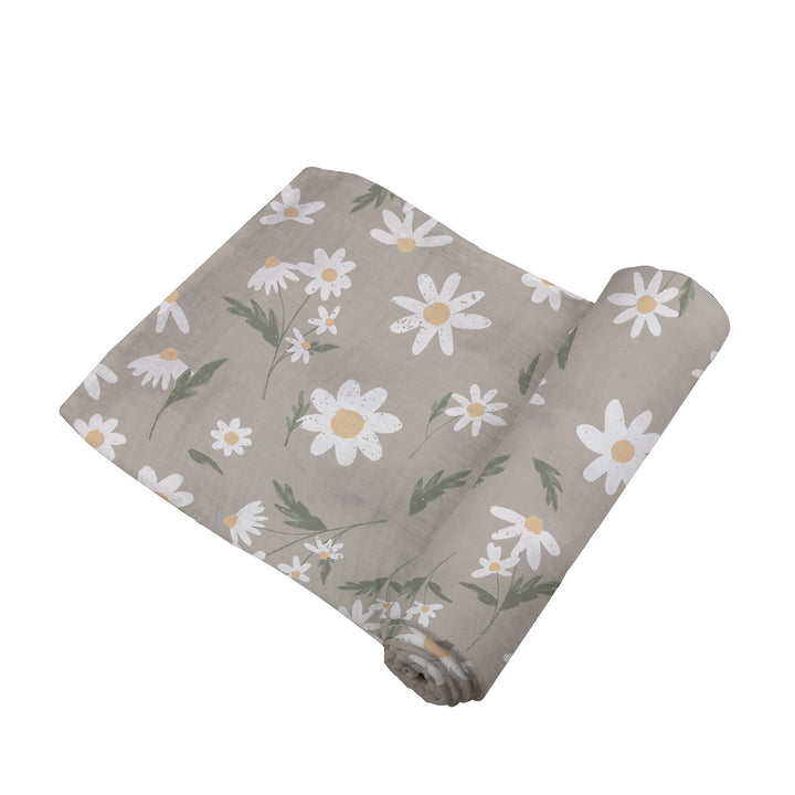 Daisy Print Bamboo Swaddle