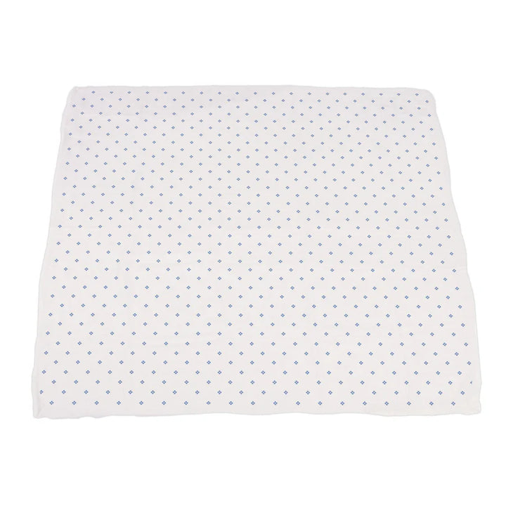 Powder Pink Bunnies and Periwinkle Diamond Polka Dot Bamboo Newcastle Blanket