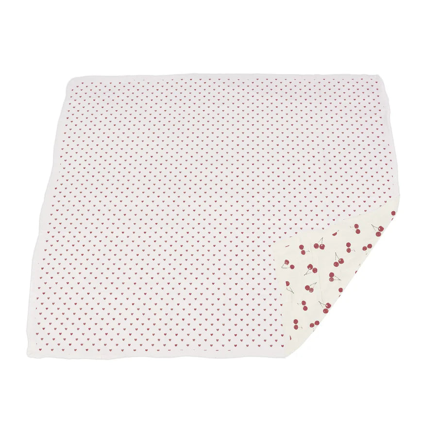 Two Hearts and Sweetheart Cherry Newcastle Blanket