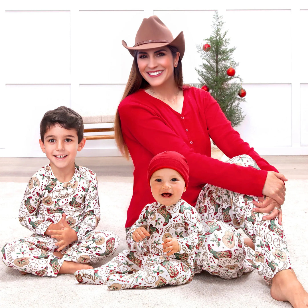 Western Christmas Bamboo Baby Romper