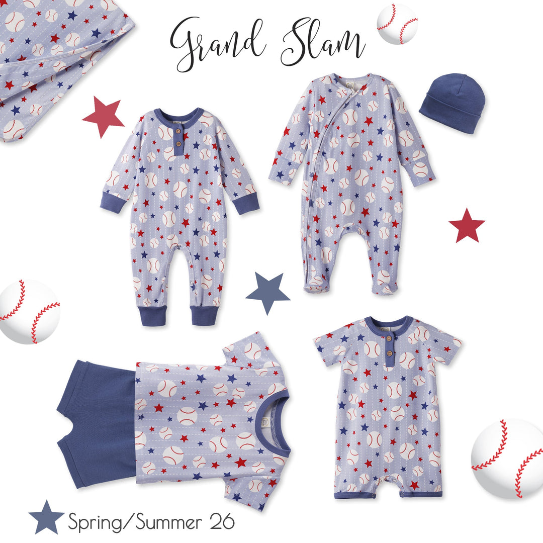 Grand Slam Baseball Bamboo Tee &amp; Cotton Shorts Set