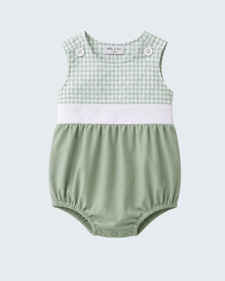 Sage Gingham Knit Bubble