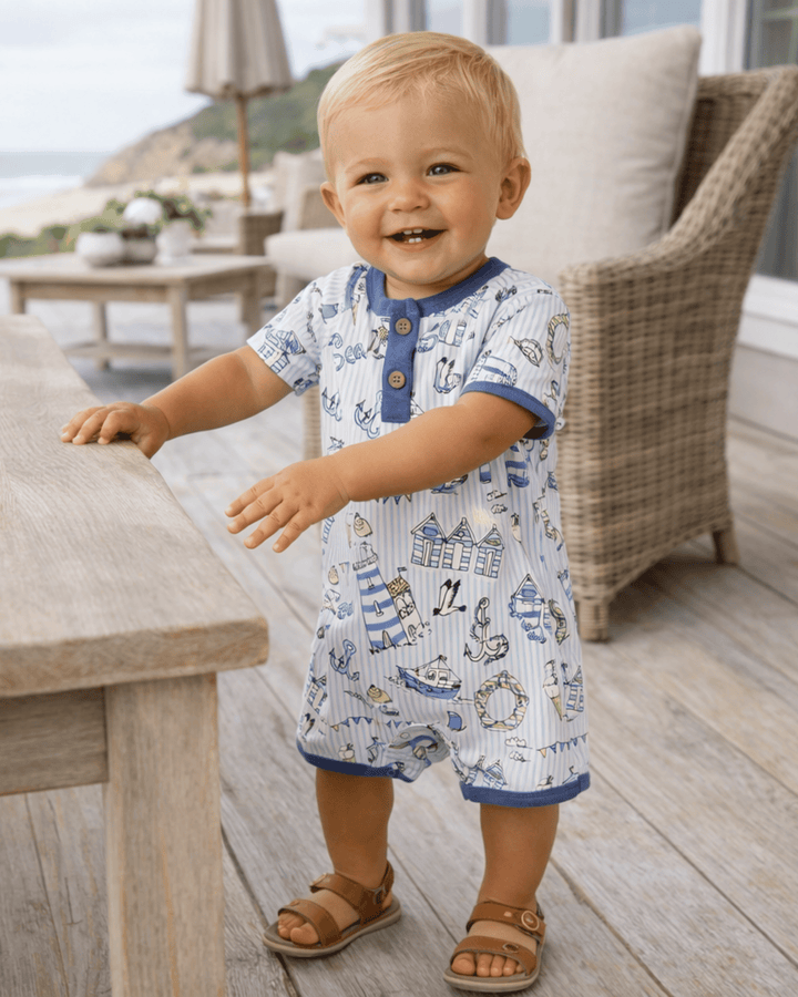 Seashore Bamboo Shortall Romper